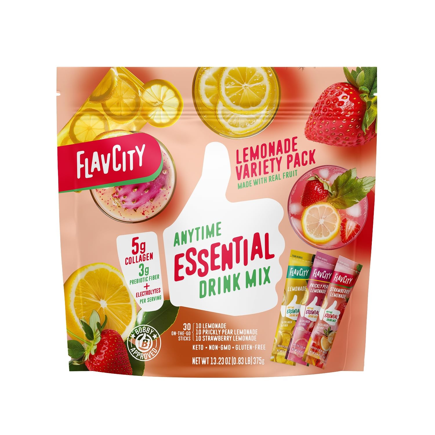 FlavCity Anytime Essential Lemonade Variety Pack – 13.22 Ounce (Pack of 1)