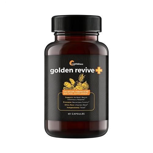 UpWellness Golden Revive+Joint Support Supplement Featuring Turmeric 60 Capsules