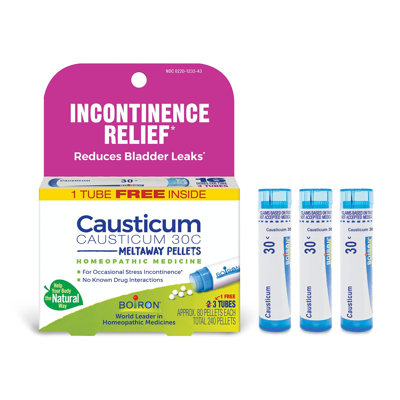 Boiron Causticum 30C Homeopathic Medicine for Incontinence Relief, and Reduce…
