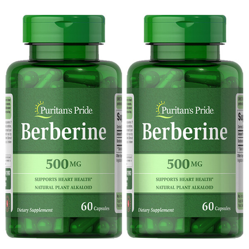 Berberine 500 Mg 2X60 Caps Puritan (Berberis Aristata Berberine HCL)