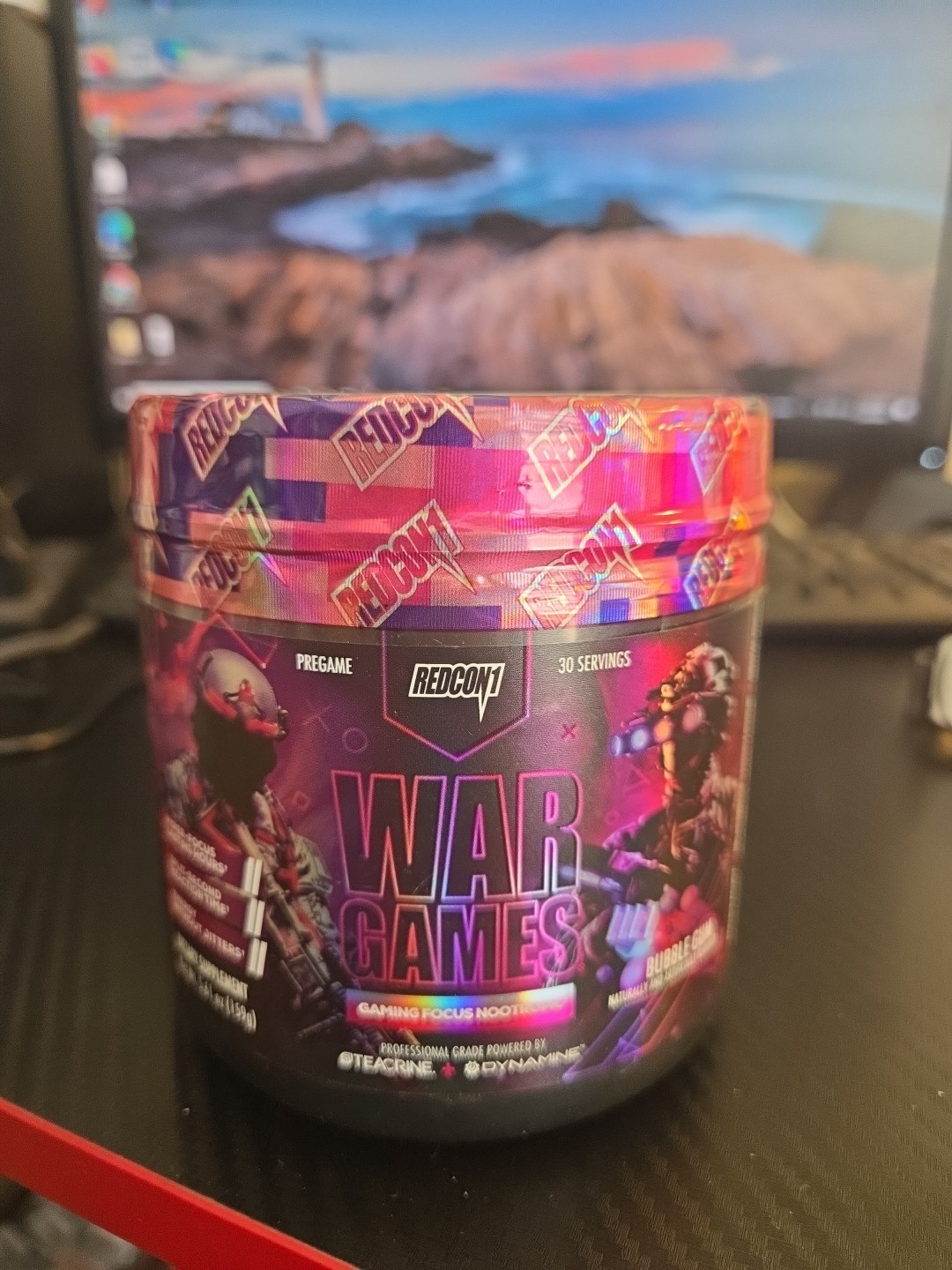 RARE Redcon1 War Games Pre Workout Bubble Gum Gaming Exp 12/26 5.6 oz.
