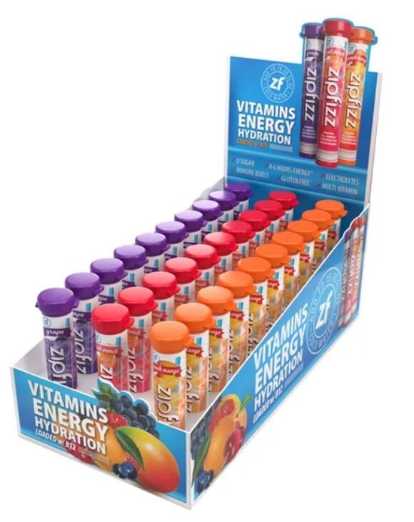 30 Tubes Zipfizz Multi-Vitamin Energy Hydration Drink Mix FRESH STOCK