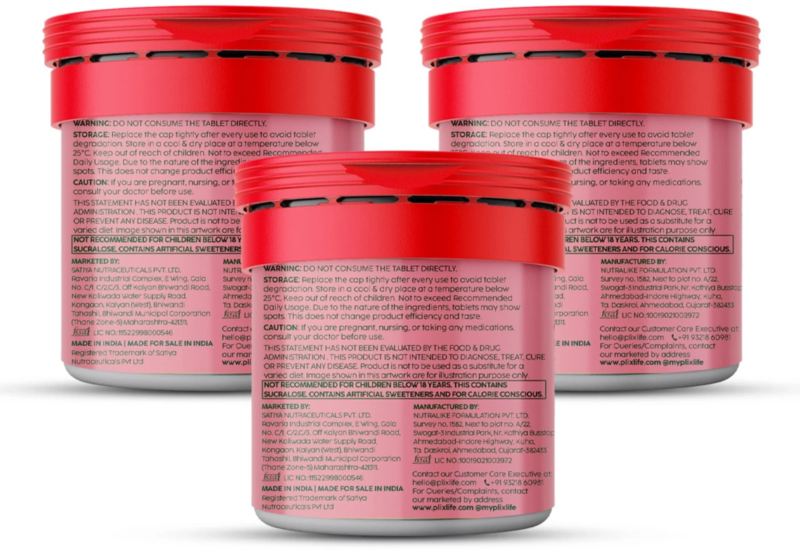 The Plant Fix Plix Apple Cider Vinegar Effervescent Mini- Apple ,9 Tablets
