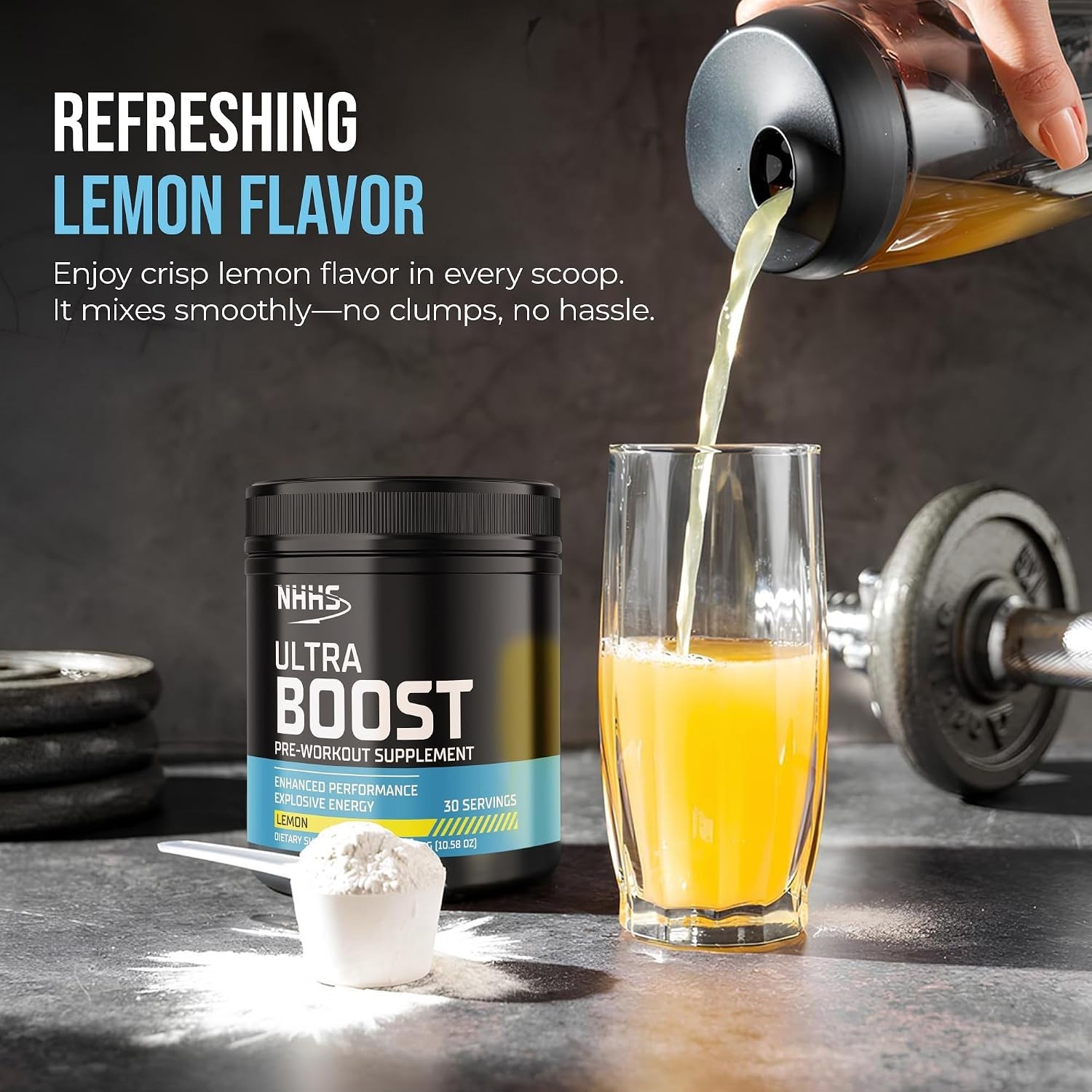 Ultra Boost Lemon Pre-Workout Powder: Clean, Explosive Energy & Performance i…