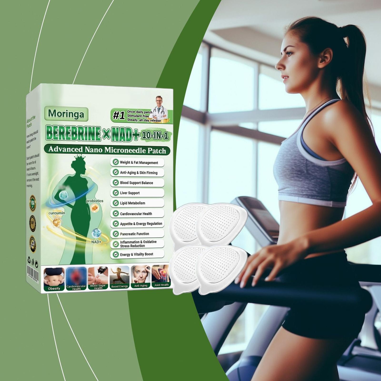 Nano Microneedle Weightloss Patch plant-based Body Sculpting Supplies Mild