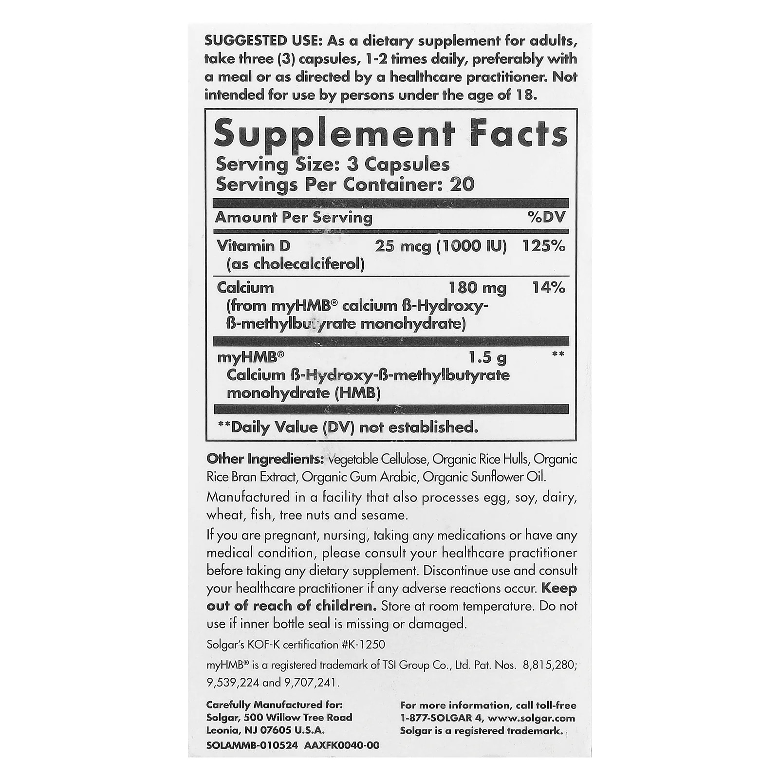 2 X Solgar, Age-Defying Nutrition, Muscle Maintenance, 60 Capsules