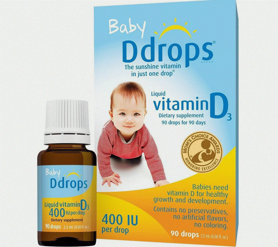 Ddrops Baby Liquid Vitamin D3 400 IU 90 Drops – 0.08 fl oz