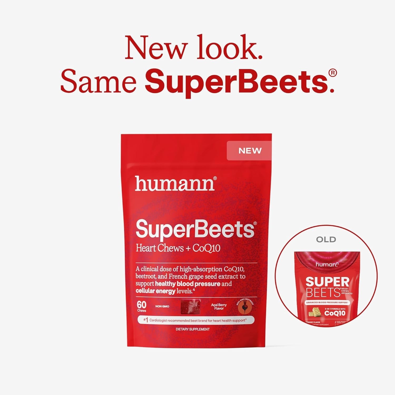 Natural Blood Pressure Support with SuperBeets Heart Chews + CoQ10 – 60 Servings