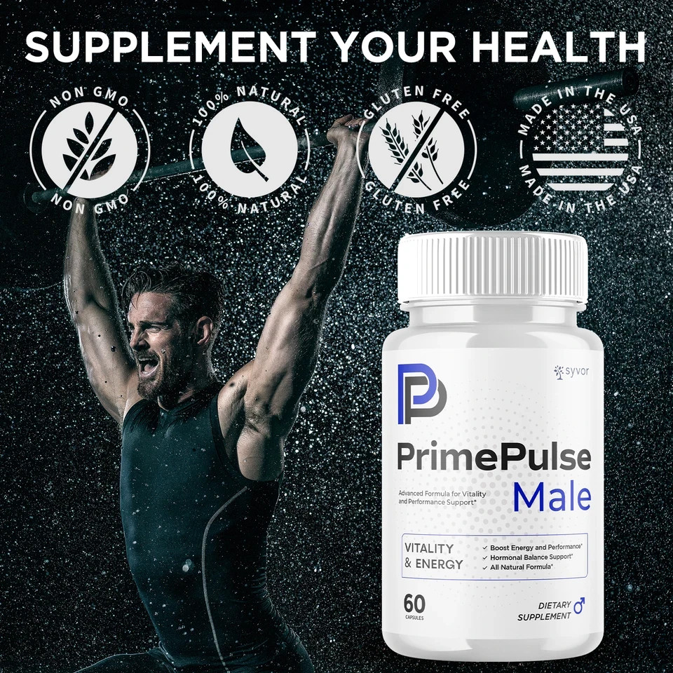 (1 Pack) Prime Pulse Advanced Male Pills PrimePulse Vitamin Supplement 60 Caps