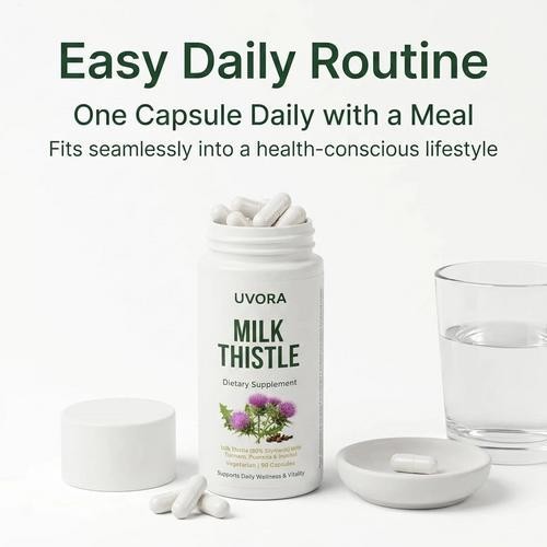 Uvora Milk Thistle Detox, Premium Herbal Supplement With Milk Thistle
