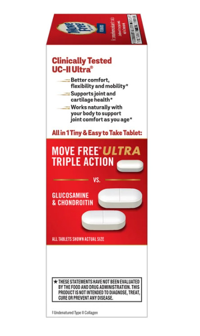 2 boxes Schiff Move Free Ultra 3X Triple Action 75 Tablets EXP 7/2028 SAVE!!