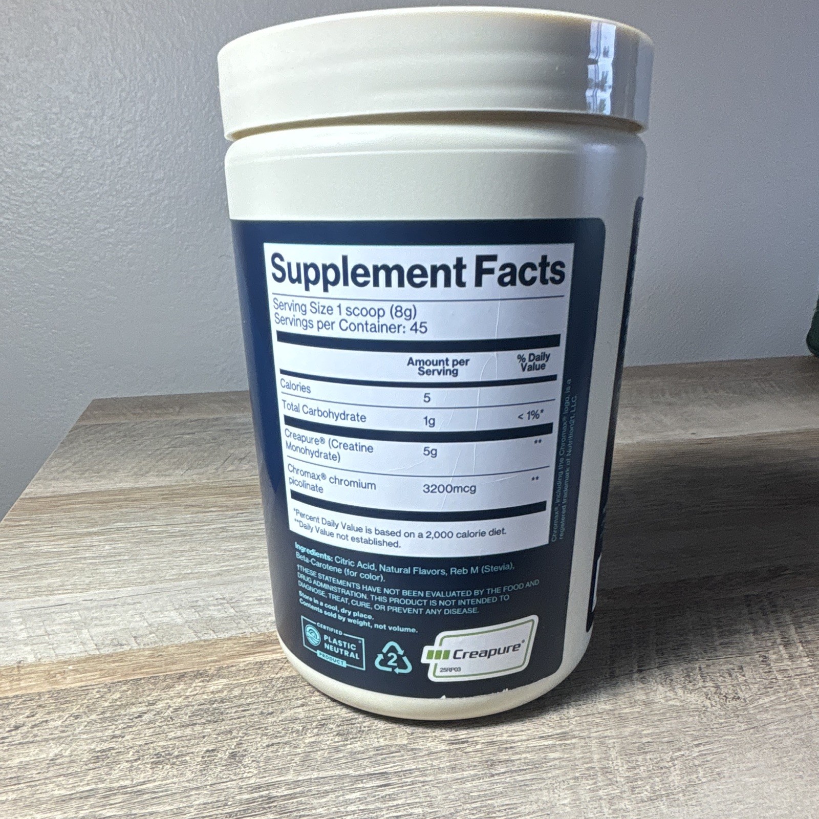 Purist Creatine Plus Powder Peach Mango 12.5 oz (360g) Vegan Gluten-Free