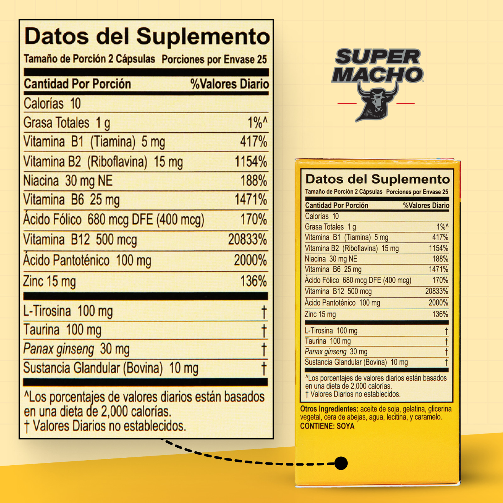 Super Macho with Zinc, Ginseng and High Potency B Vitamins, 50 softgels, 08/2025