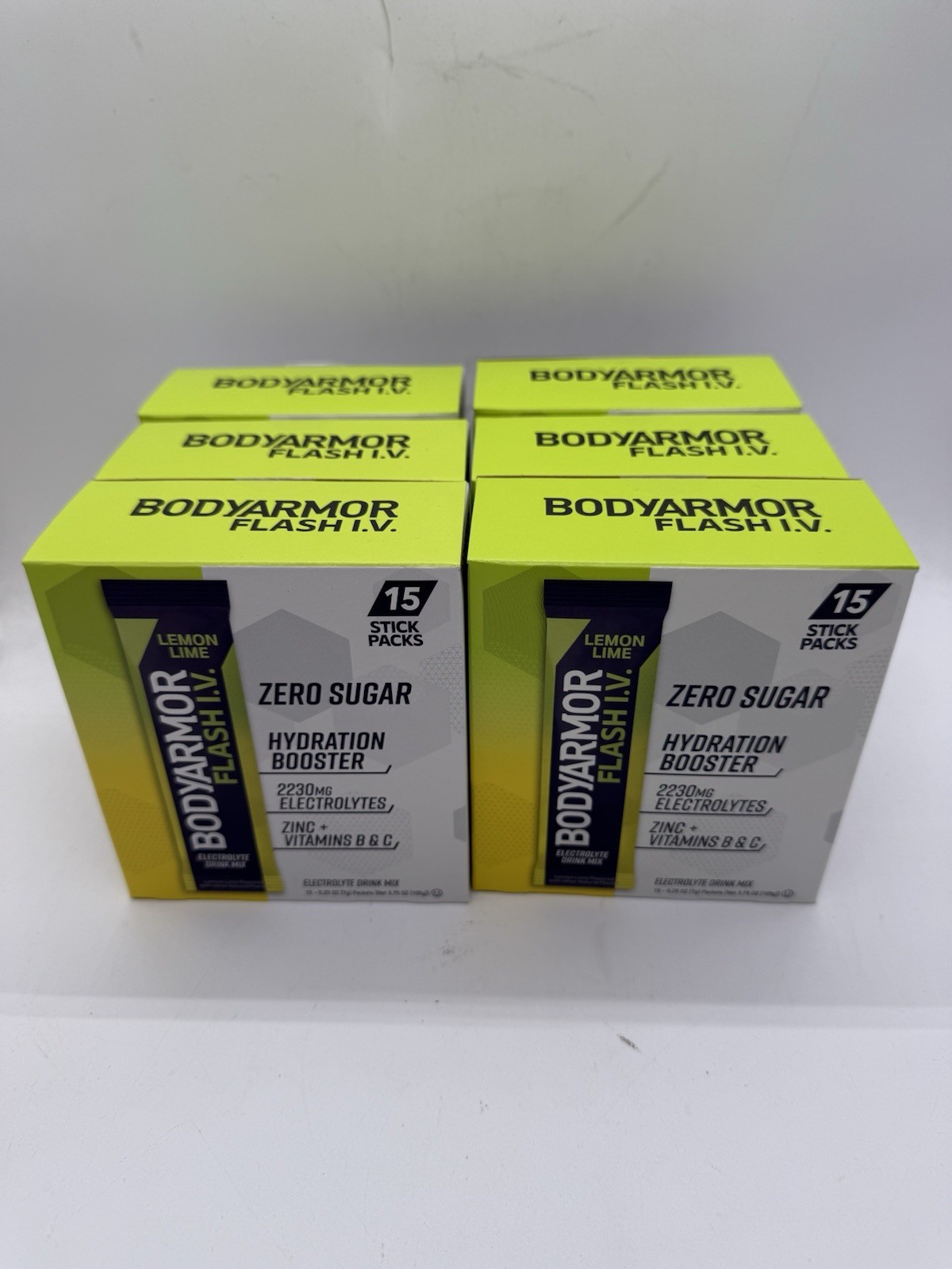 Case of 90 BODYARMOR Flash IV Electrolyte Lemon Lime Zero Sugar Mix BBD 01/2025