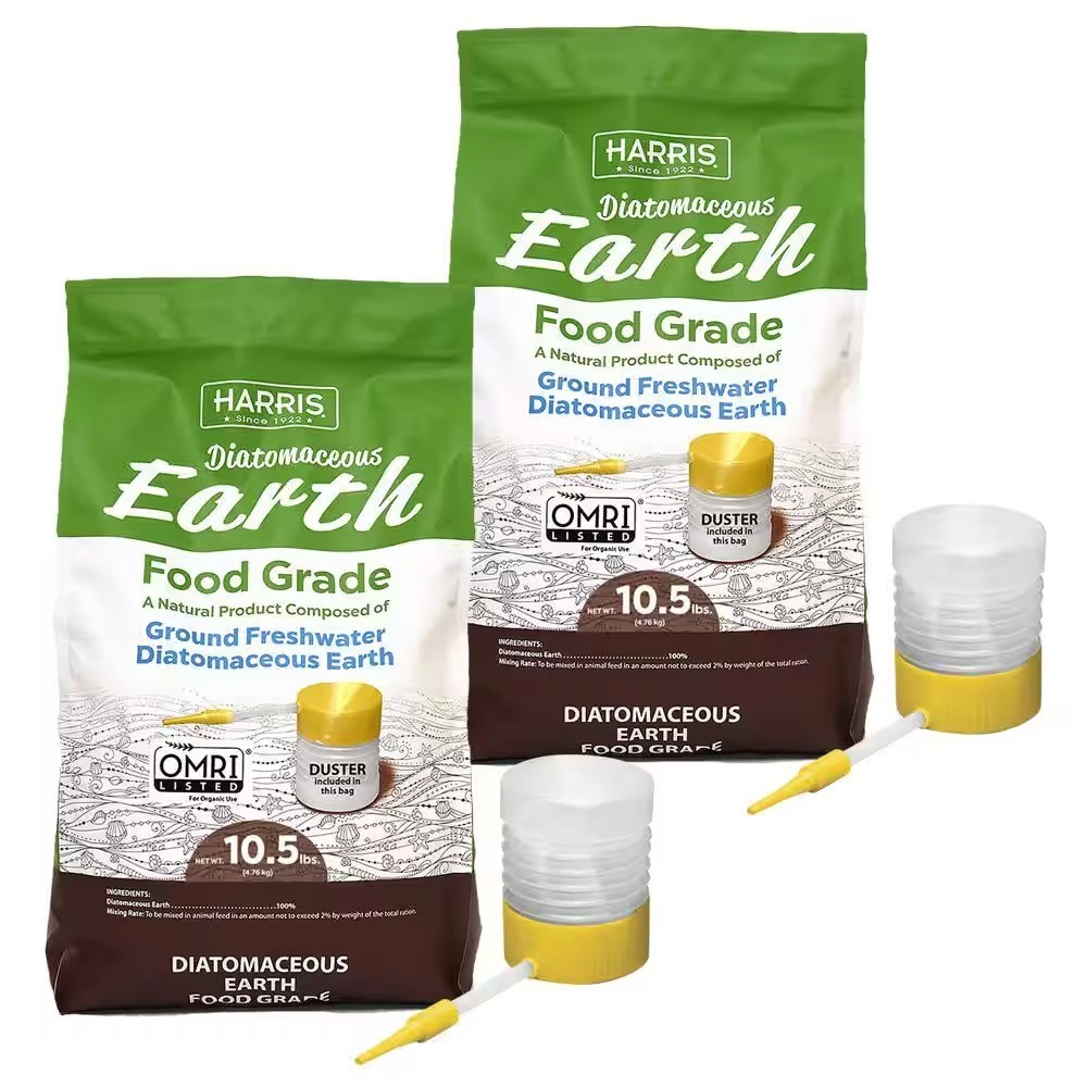 Harris 10.5 lbs. Diatomaceous Earth Food Grade 100% with 21 lbs. Powder 2-Pack