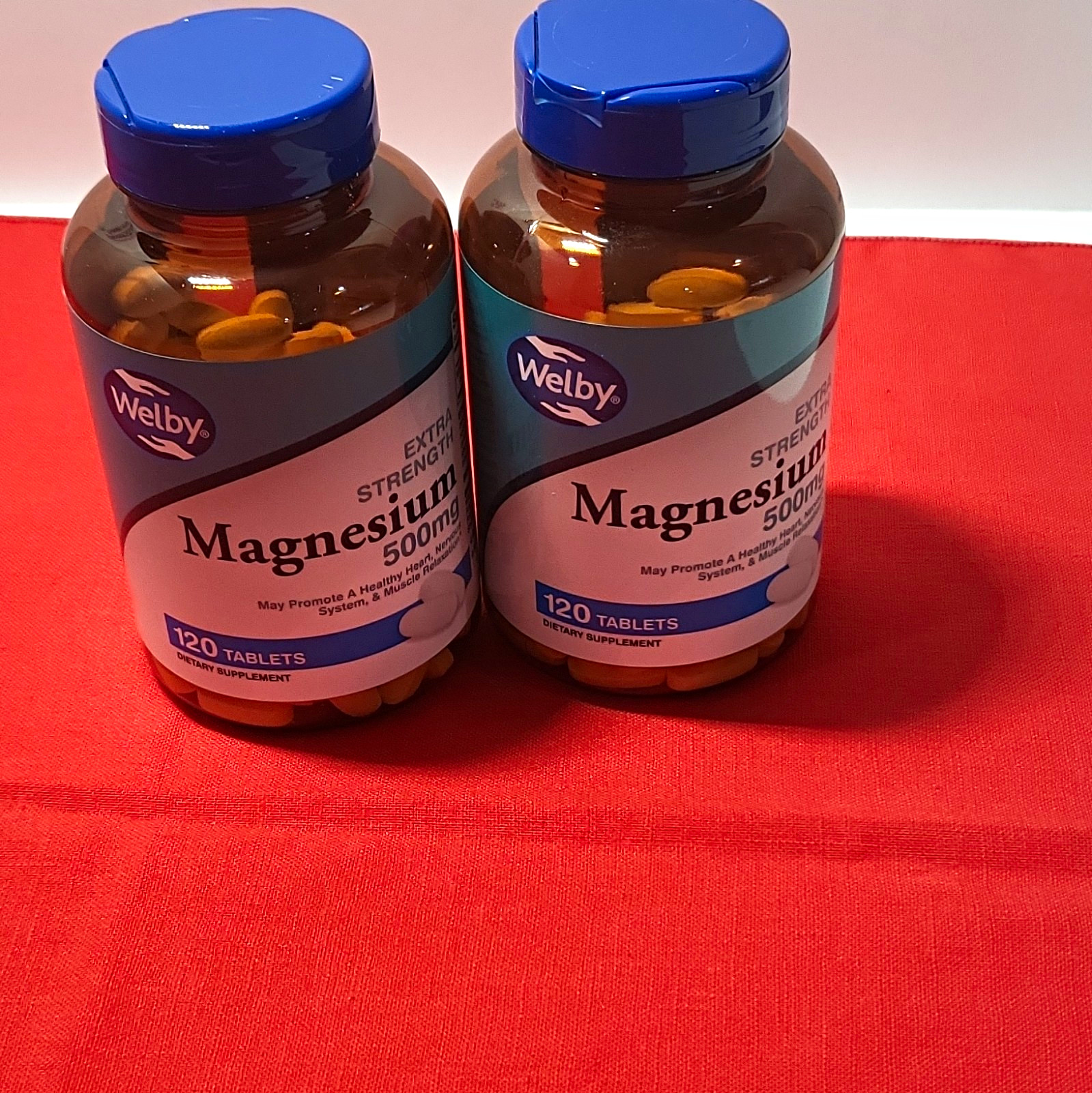 Welby Extra Strength Magnesium 500mg Tablets 120 Ct Gluten-Free Soy Free