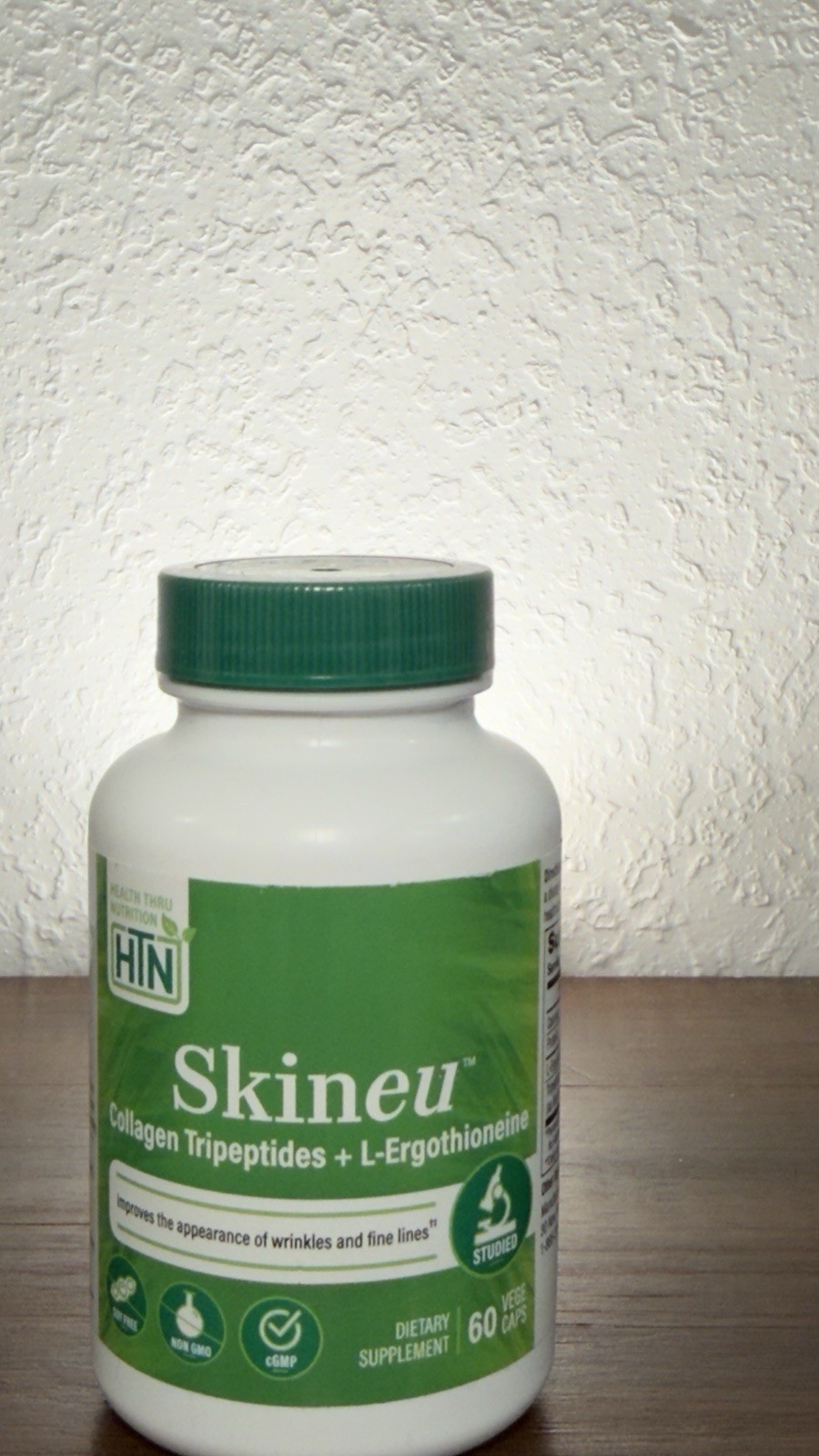 Health Thru Nutrition Skineu Collagen + L-Ergothioneine 60ct Exp 06/30/2028
