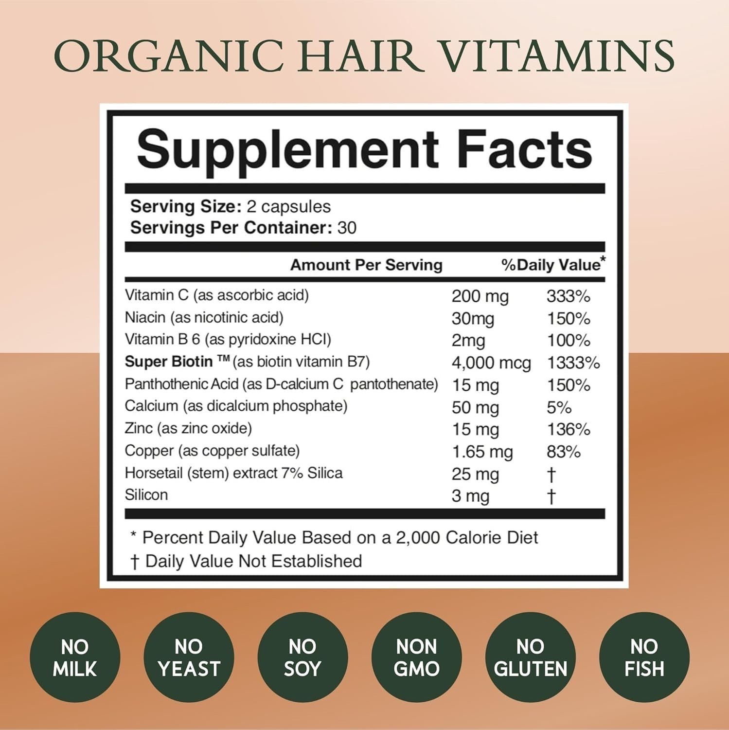 3-Pack NOOR Healthy Hair Formula – NOOR Hair Growth Support Capsules – 180Caps