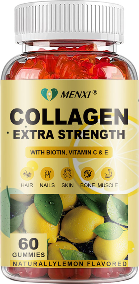 Premium Hydrolyzed Collagen Gummies with Vitamin C, Zinc & Biotin -60 Gummies
