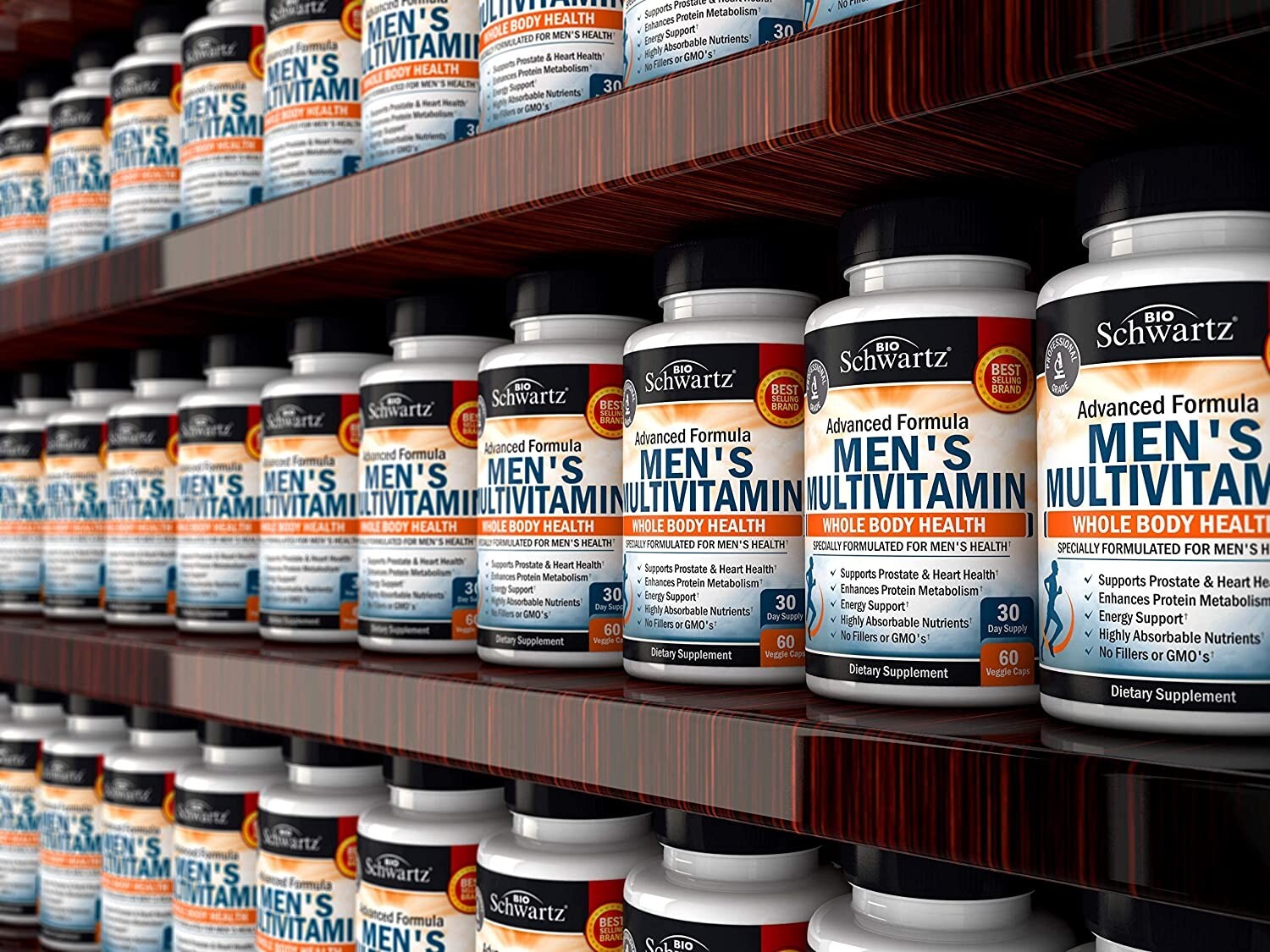 Men’s Multivitamin Advanced Formula, Zinc, Vitamins A, B, C, D3, E Daily, 60 ct