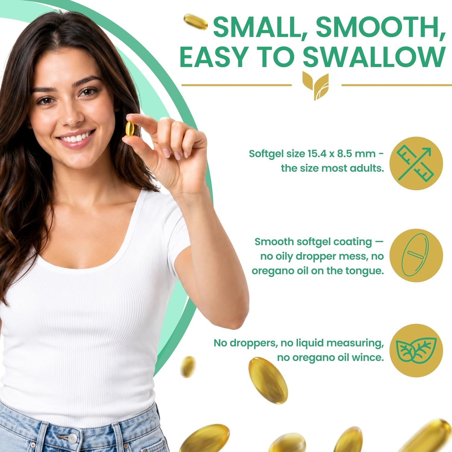 Softgels with Black Seed Oil – Grade Oregano Oil Capsules for Immune & Diges…