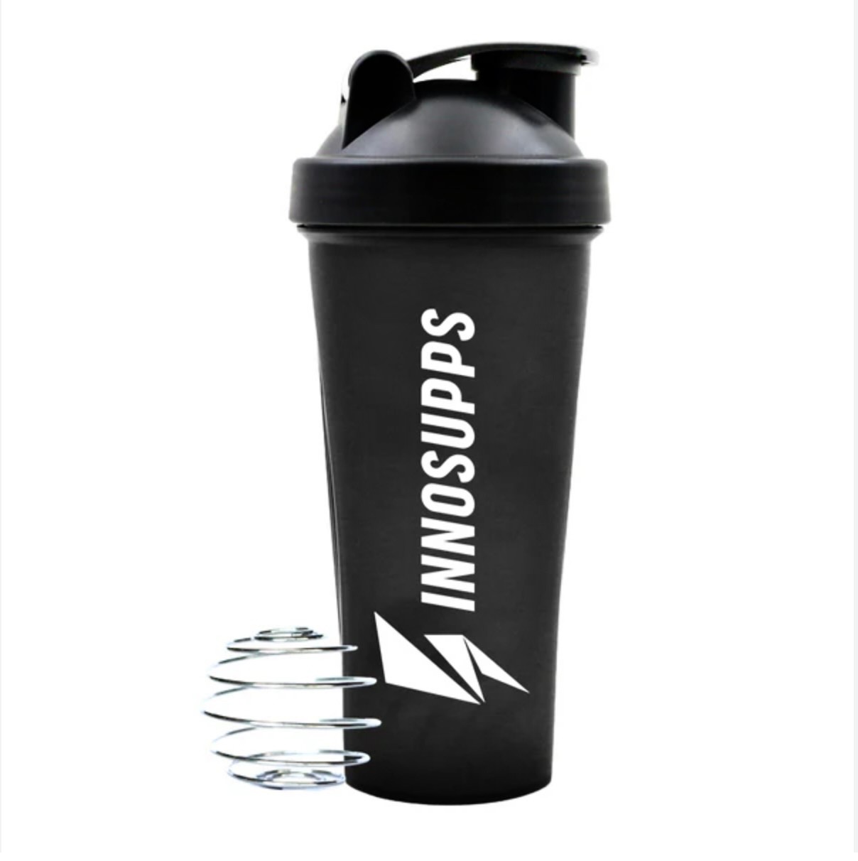 INNOSUPPS Black Shaker Bottle and Frother
