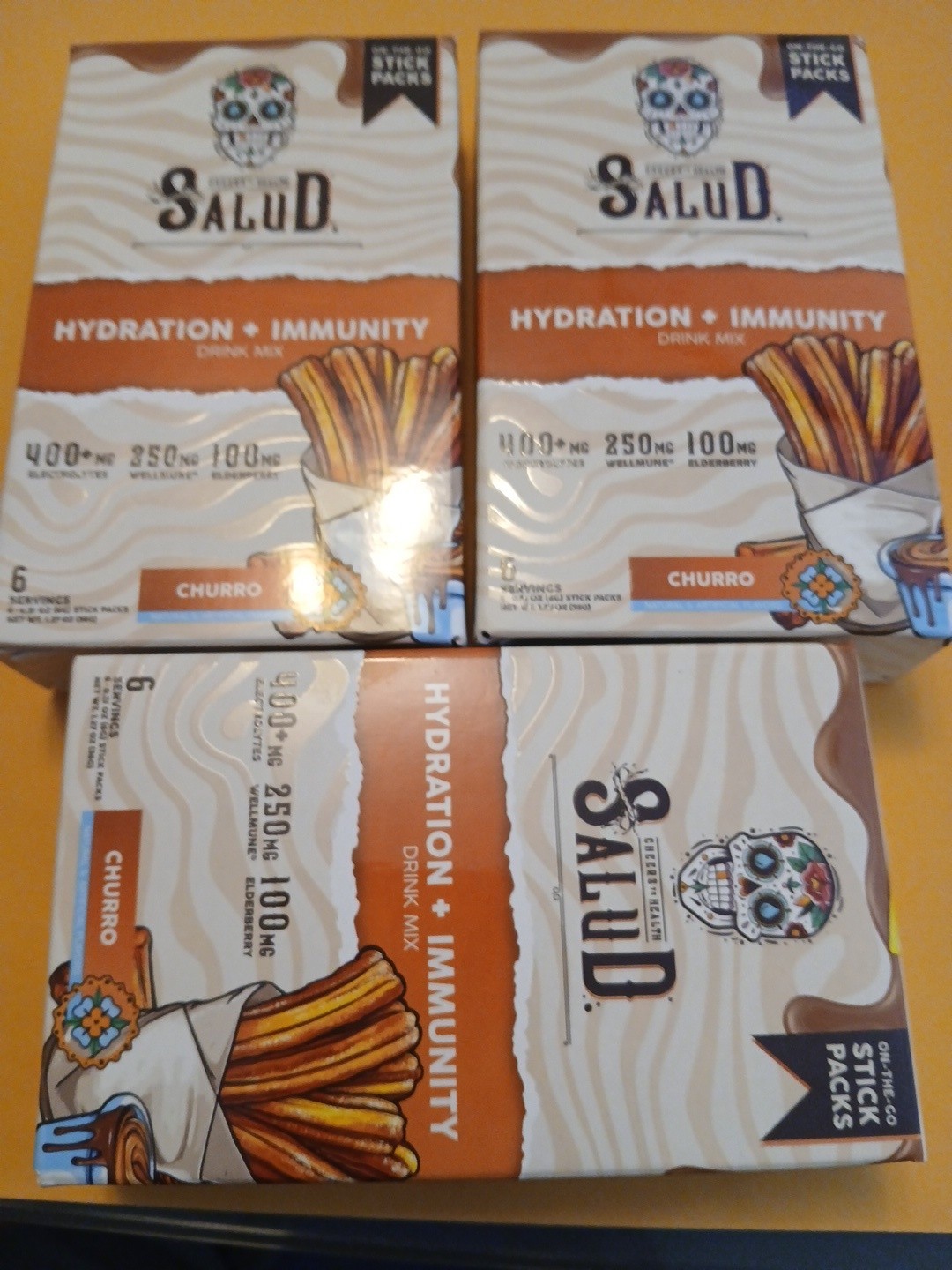 Taste Salud Hydration + Immunity Churro Drink Mix 18 Packets Exp 7/2027