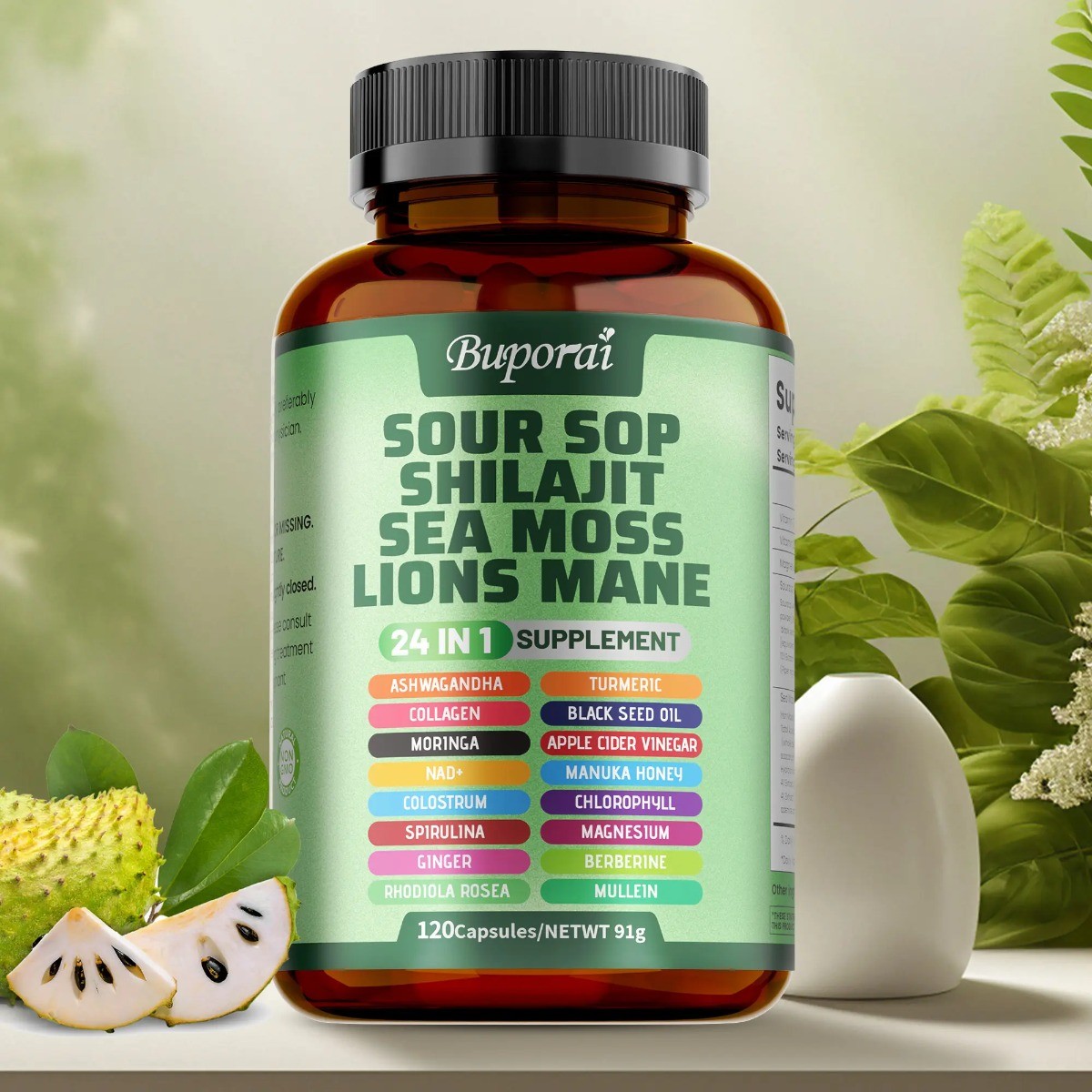 Soursop Dietary Supplement 24-in-1 | Supports Skin, Joint & Bone Health