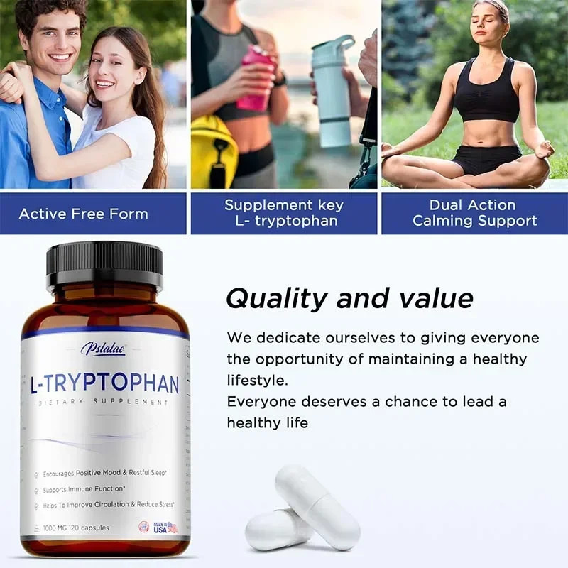 L-Tryptophan 120pcs – Improves Mood, Enhances Sleep Quality, and Relieves Stress