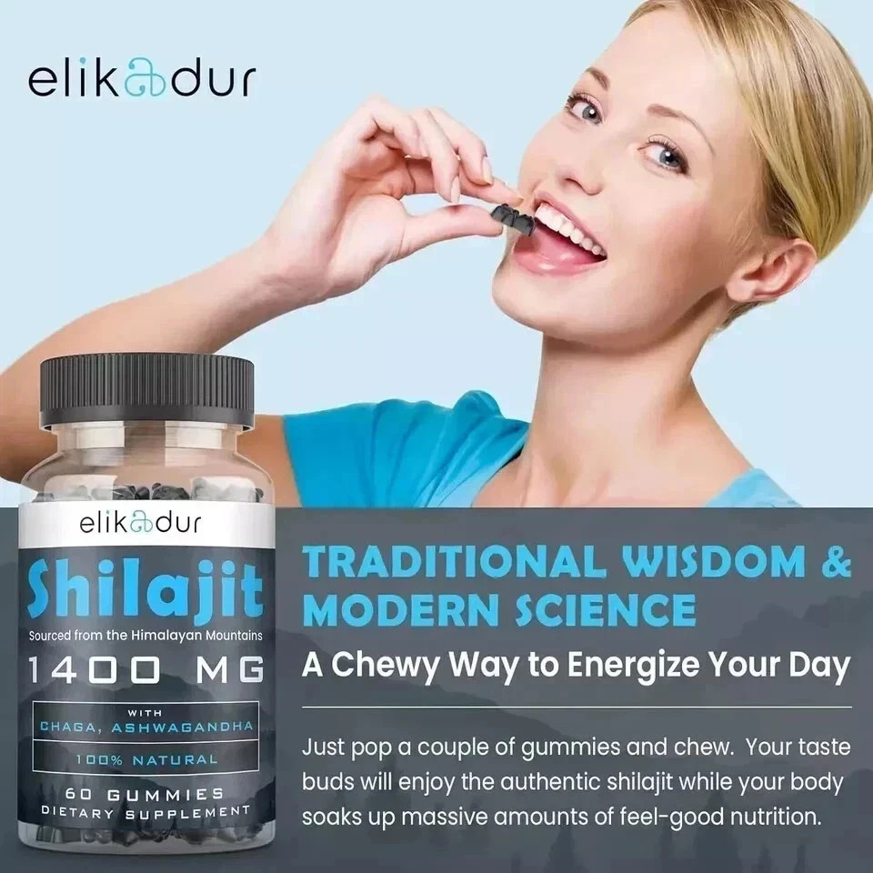 SHILAJIT + ASHWAGANDHA GUMMIES Potent Antioxidant Immune Support Overall Health.