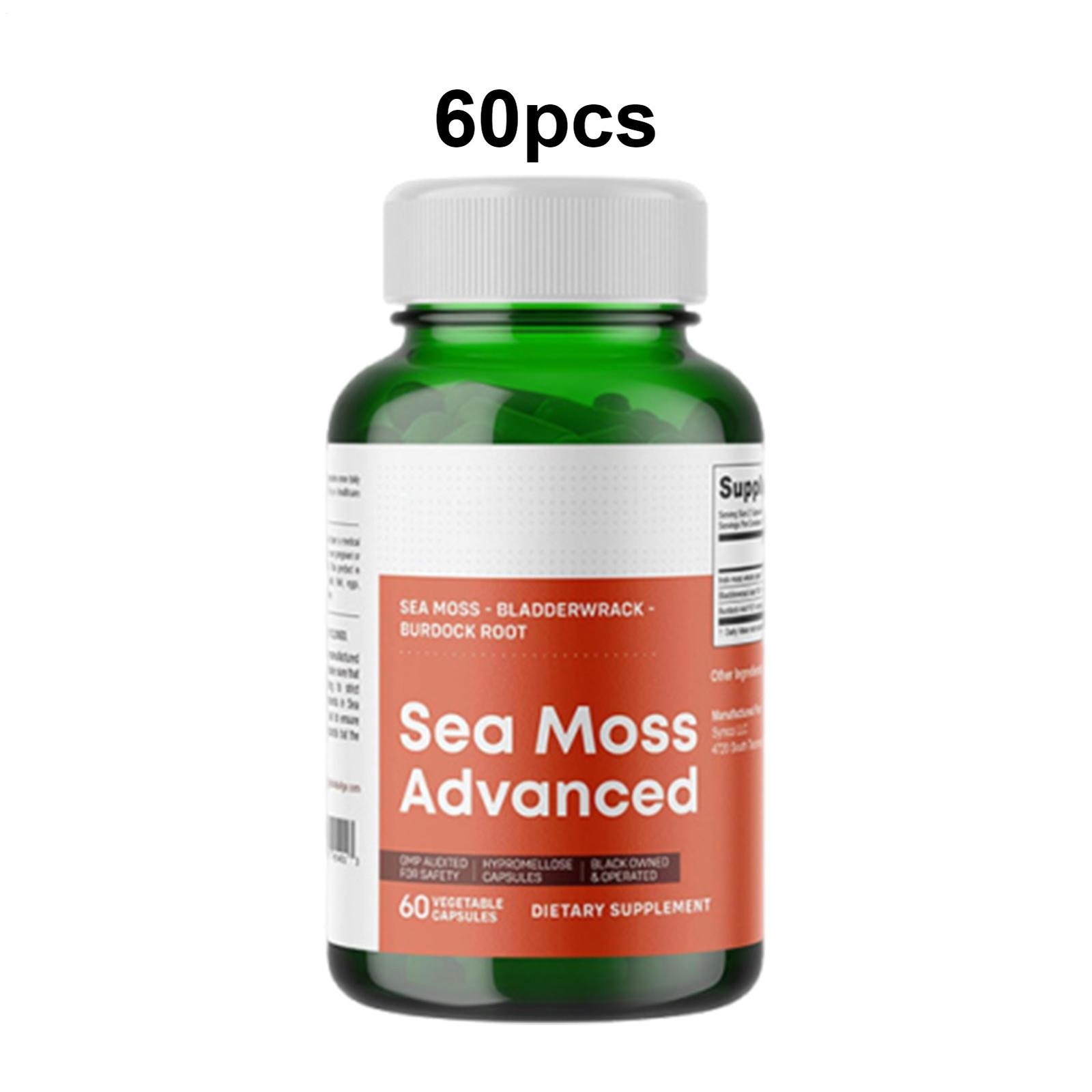 1250mg Sea Moss Advanced Superfood, Vegan – 60 Count, High-Potency