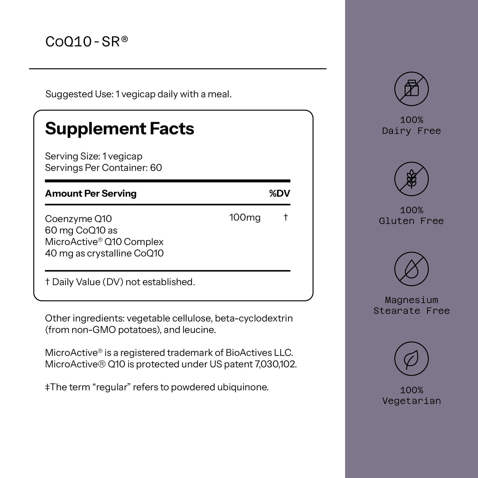 Quality of Life Powerful CoQ10 Sustained Released MicroActive Supplement for