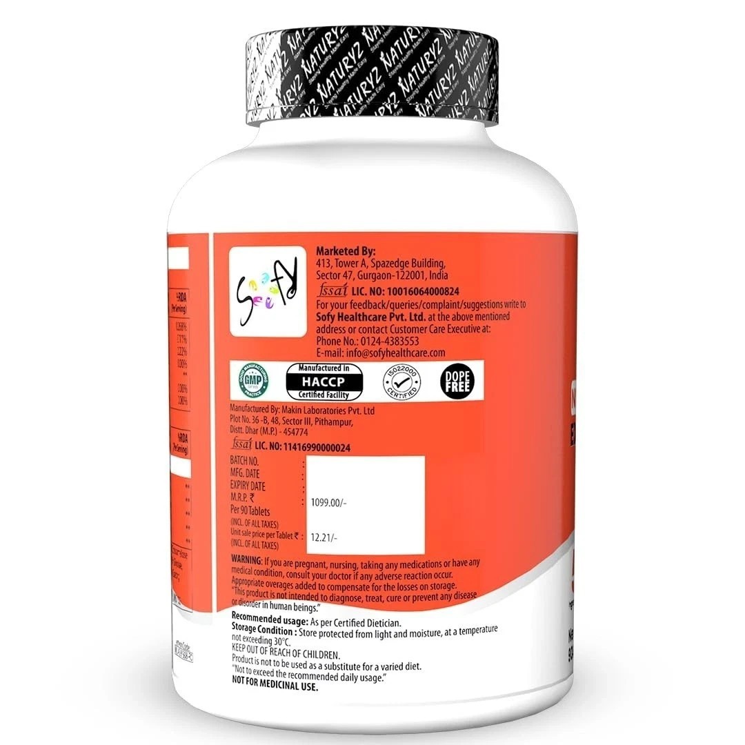 NATURYZ Nitric Pump 2500 Mg Extra Strength L-Arginine – 90 Tablets j592
