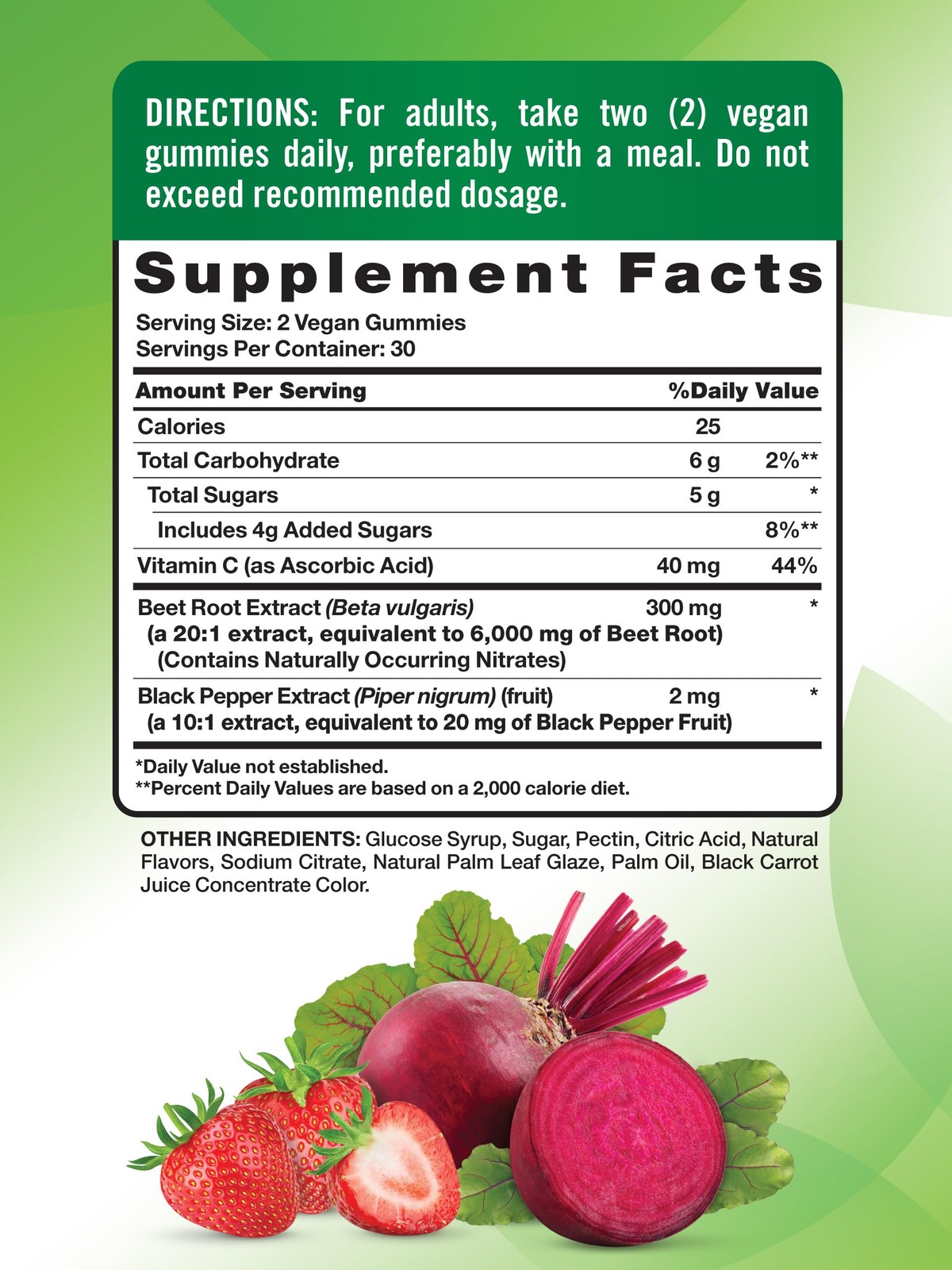 Beet Root Gummies | 60 Count | Super Food | with Black Pepper | Strawberry Fl…