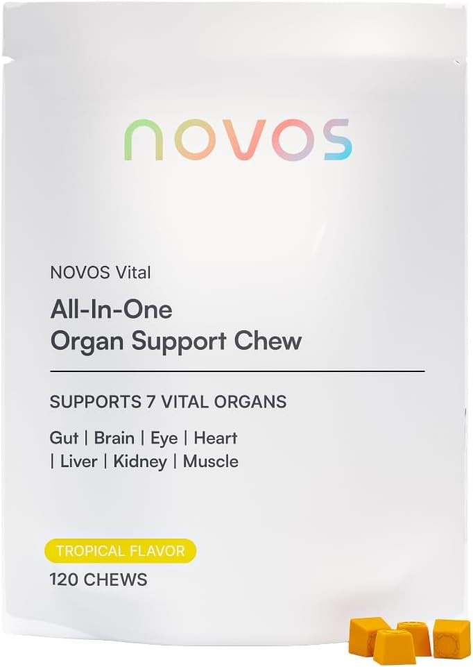 Novos Vital Nutritional Supplement Chews for Organ Liver Brain Eyes Heart Gut…