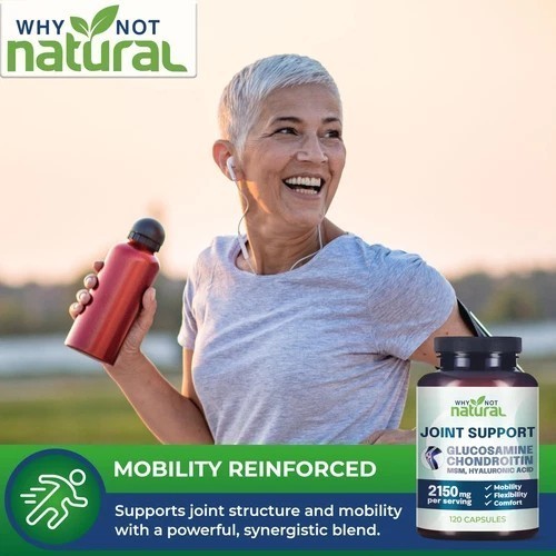 Joint Support Complex 2150mg – Glucosamine, Chondroitin,MSM for Knee&Hip Comfort