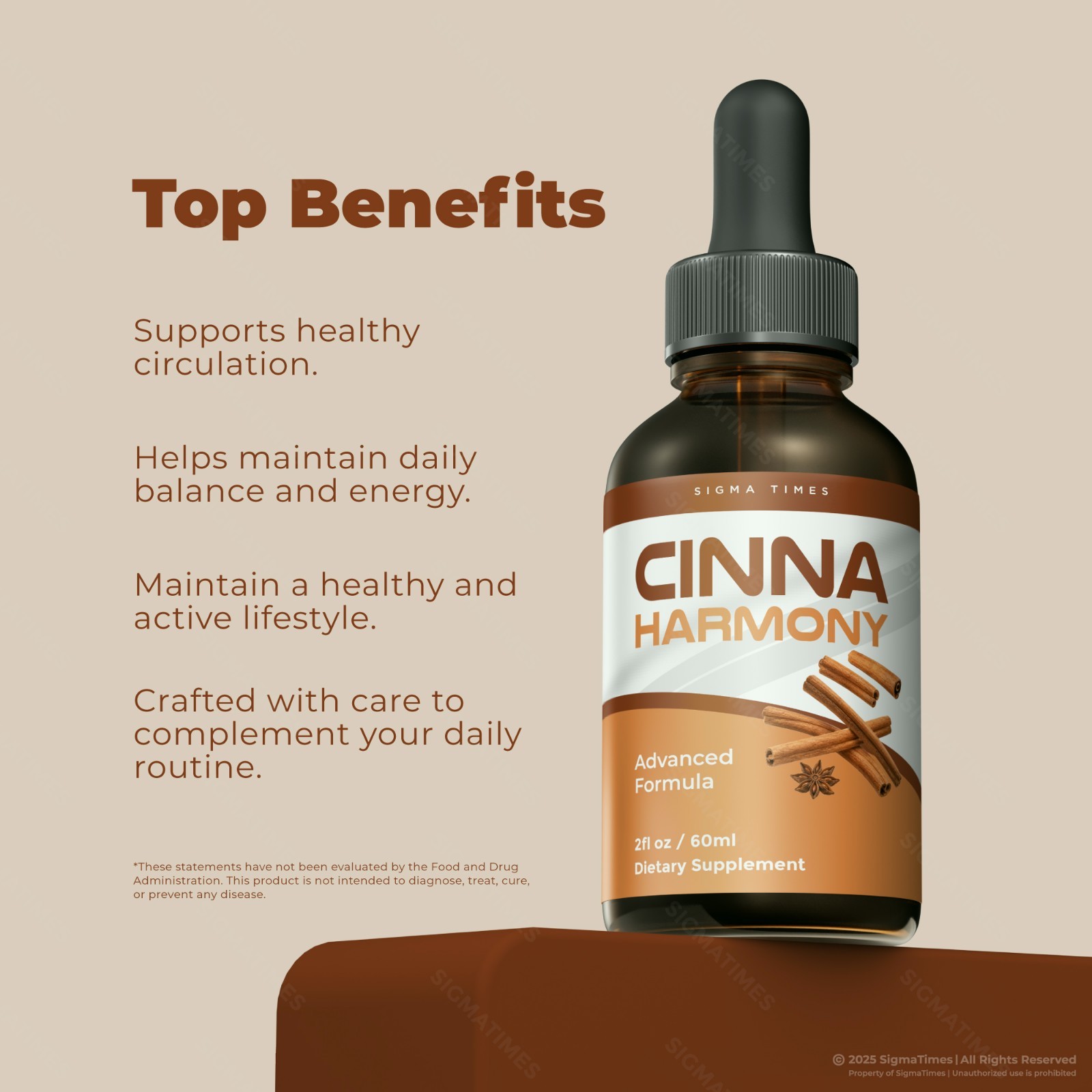 Cinna Harmony Drops, Liquid Supplement for Blood Health Support – 5 Pack