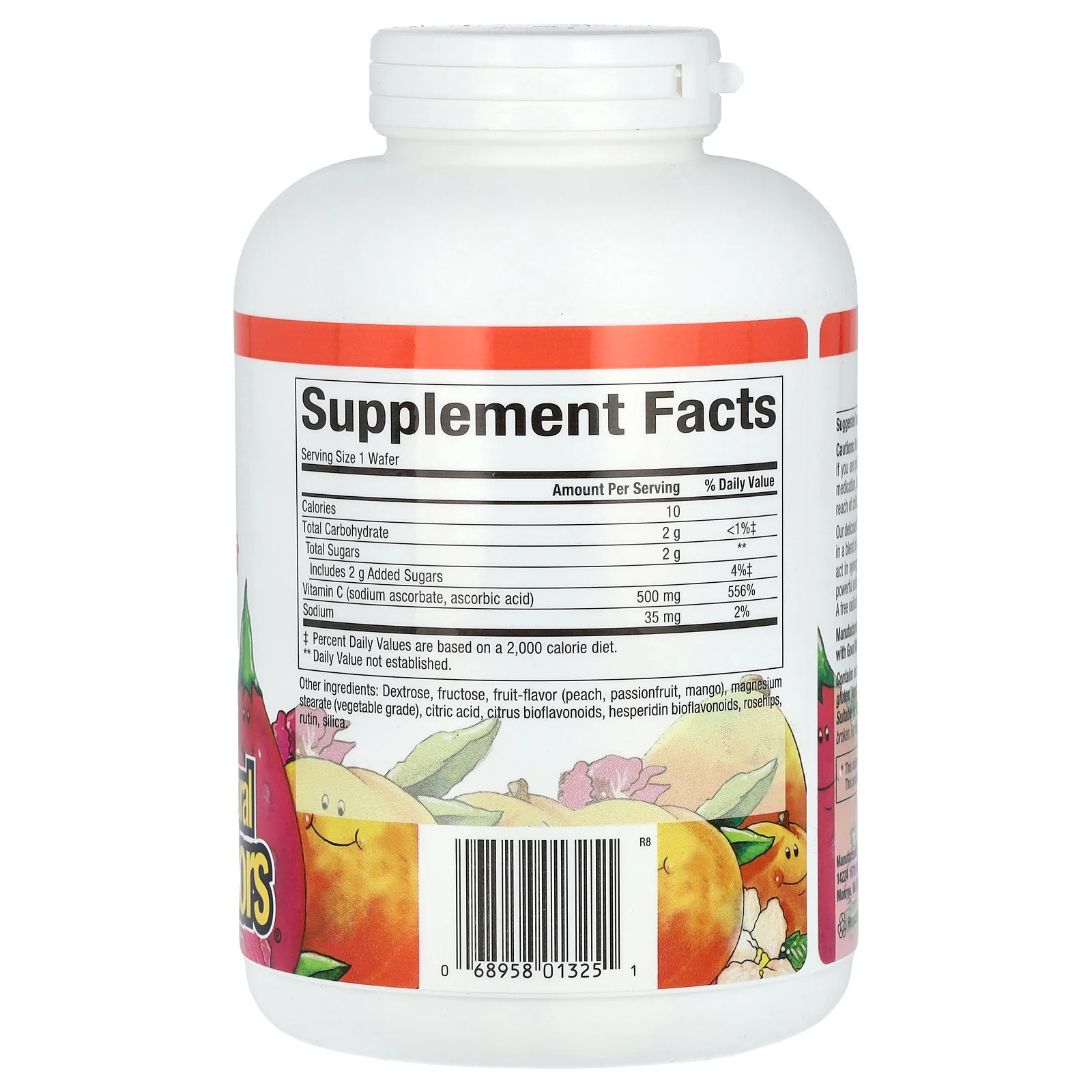 2 X Natural Factors, Vitamin C, Fruit-Flavor Chew, Peach, Passionfruit and Mang