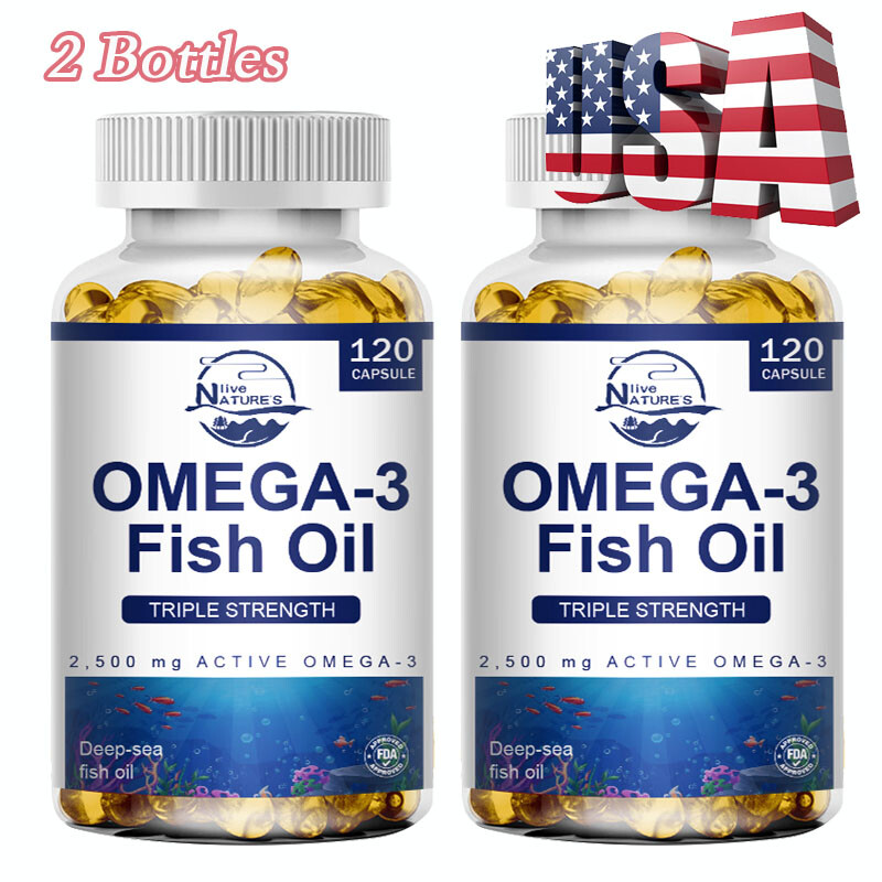 3600mg Omega 3 Fish Oil Capsules 3x Strength EPA & DHA, Highest Potency 240Pills