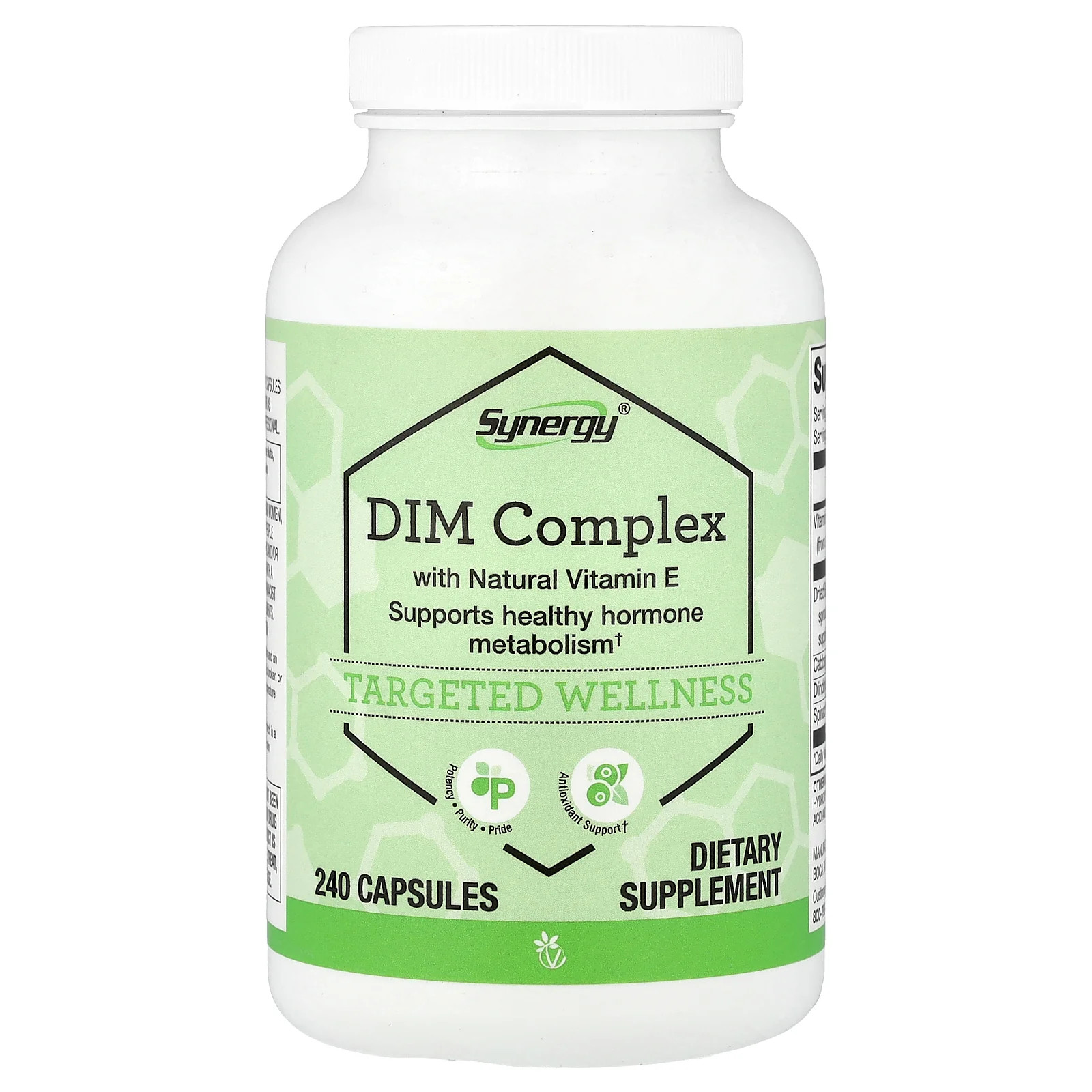 2 X Vitacost, Synergy�, DIM Complex With Natural Vitamin E, 240 Capsules