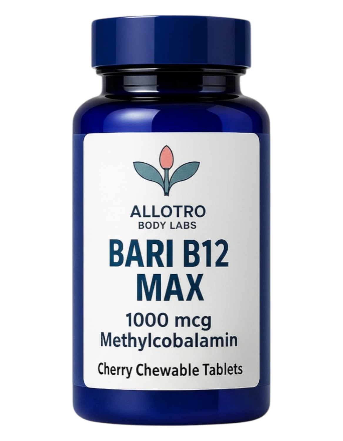 Bari B12 Max, Chewable Vitamin B12 1000mcg Methylcobalamin Cherry Flavor, 100 CT