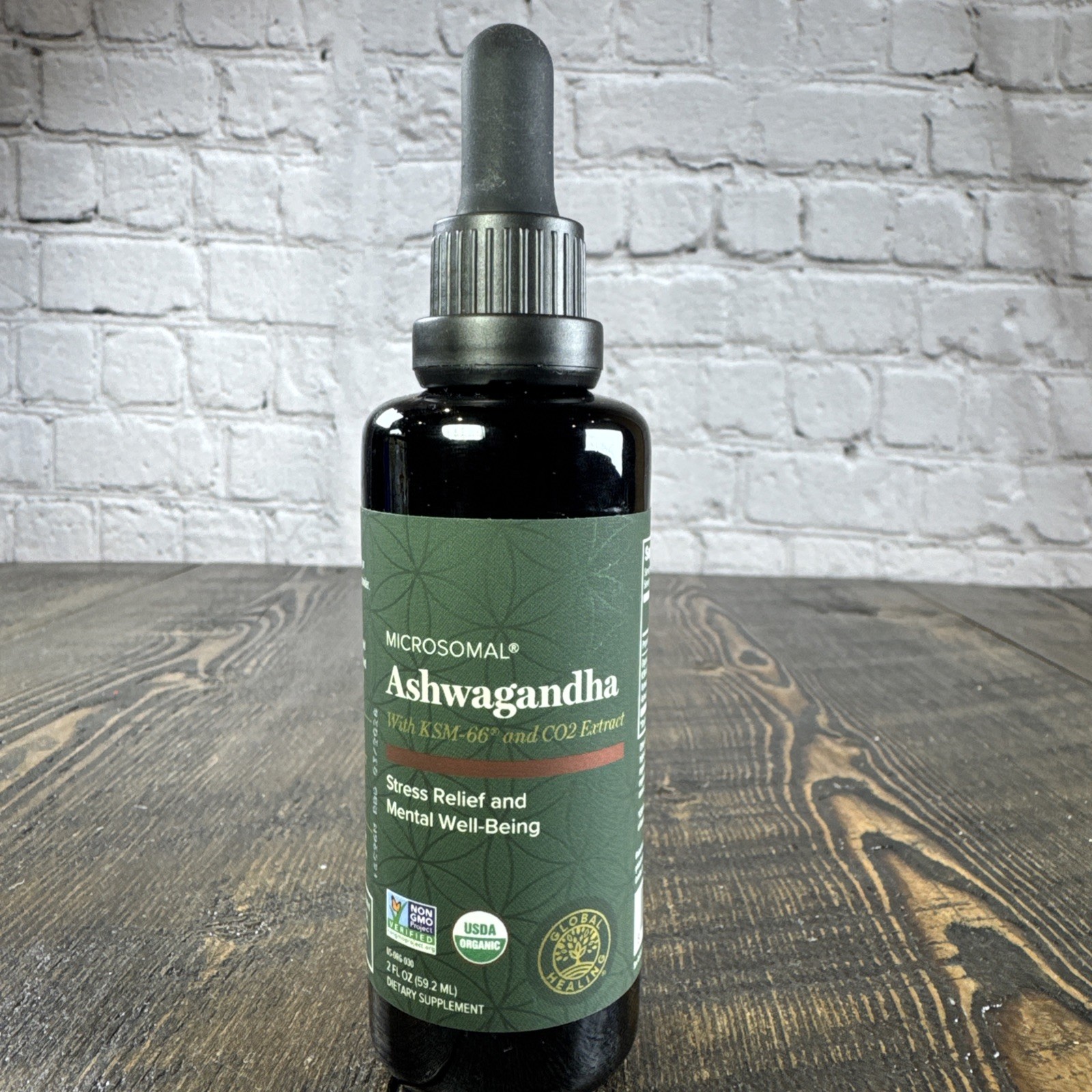 Global Healing Microsomal Ashwagandha Liquid Drops Stress Relief Mental 2 fl oz