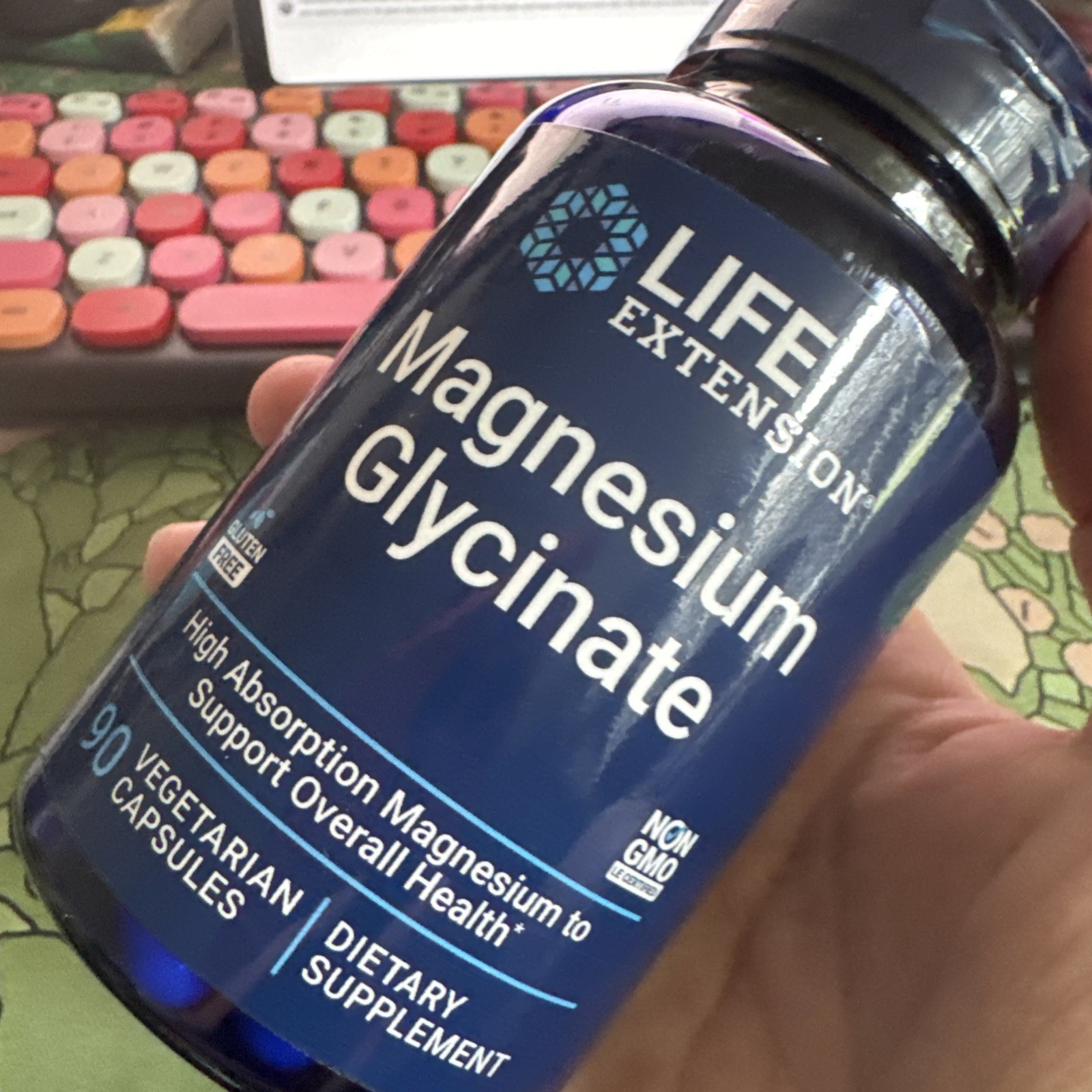 Life Extension Magnesium Glycinate, Heart Health, Bone Health, 90vegcaps