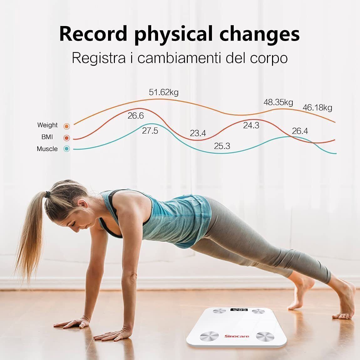 Digital Body Weight Scale Bathroom Scale w/ Backlit LCD Display 400lb/180KG US