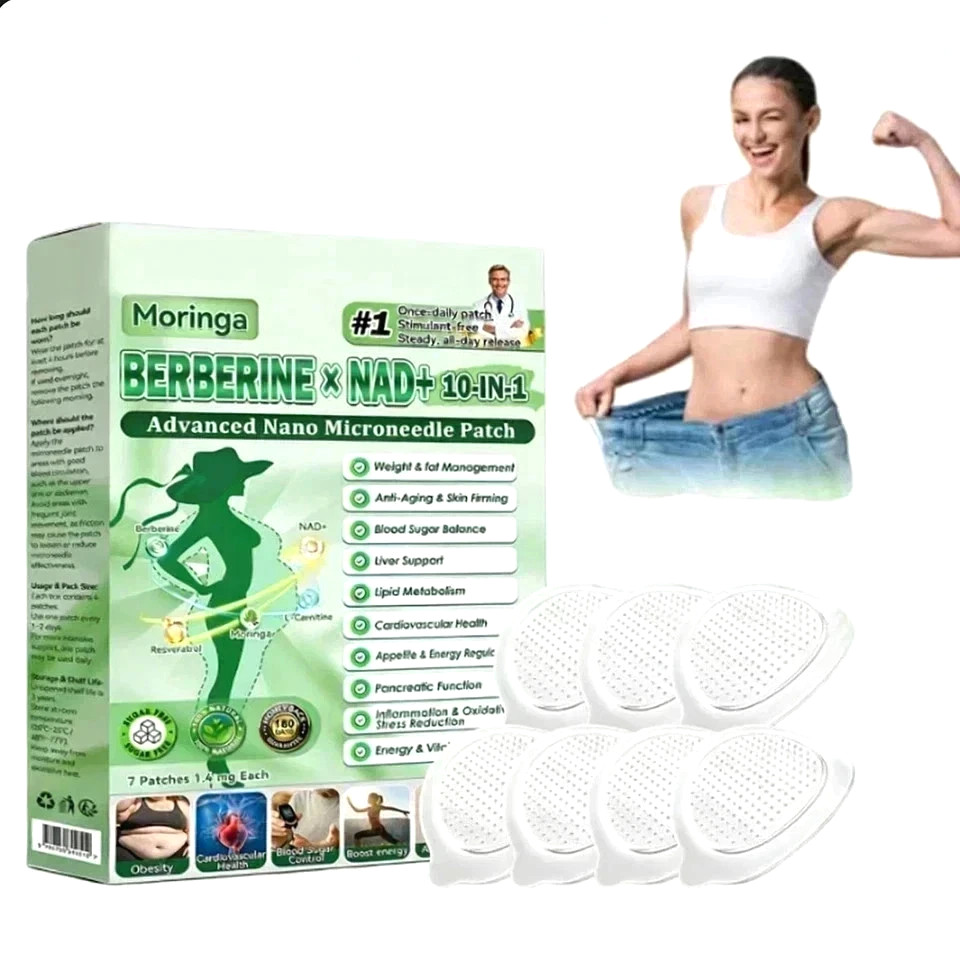 Moringa Berberine 10-in-1 Advanced Nano Microneedle Patch (7pcs/box)*