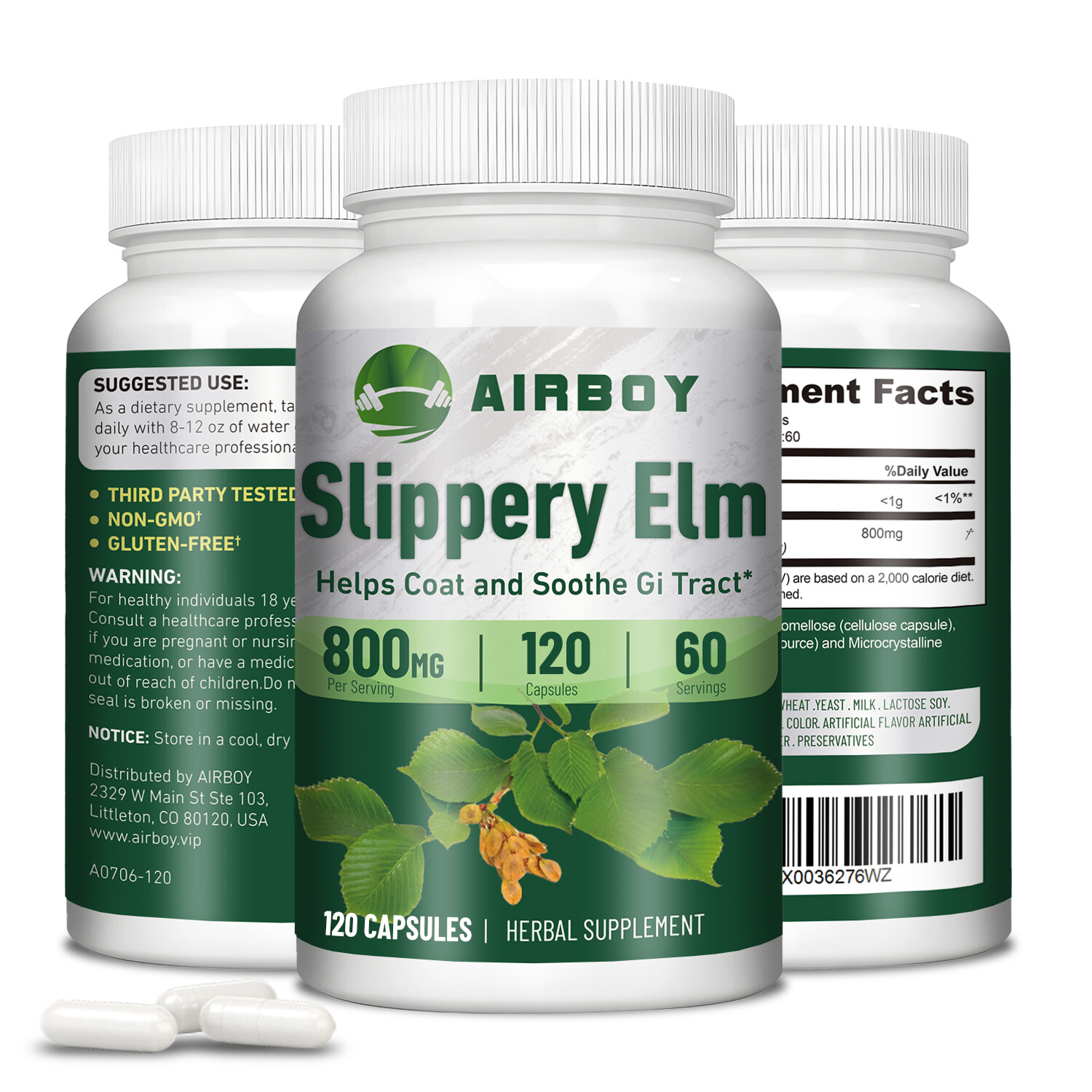 Slippery Elm – Digestive Gut Health, Soothe The Throat Cough, Gastric Support