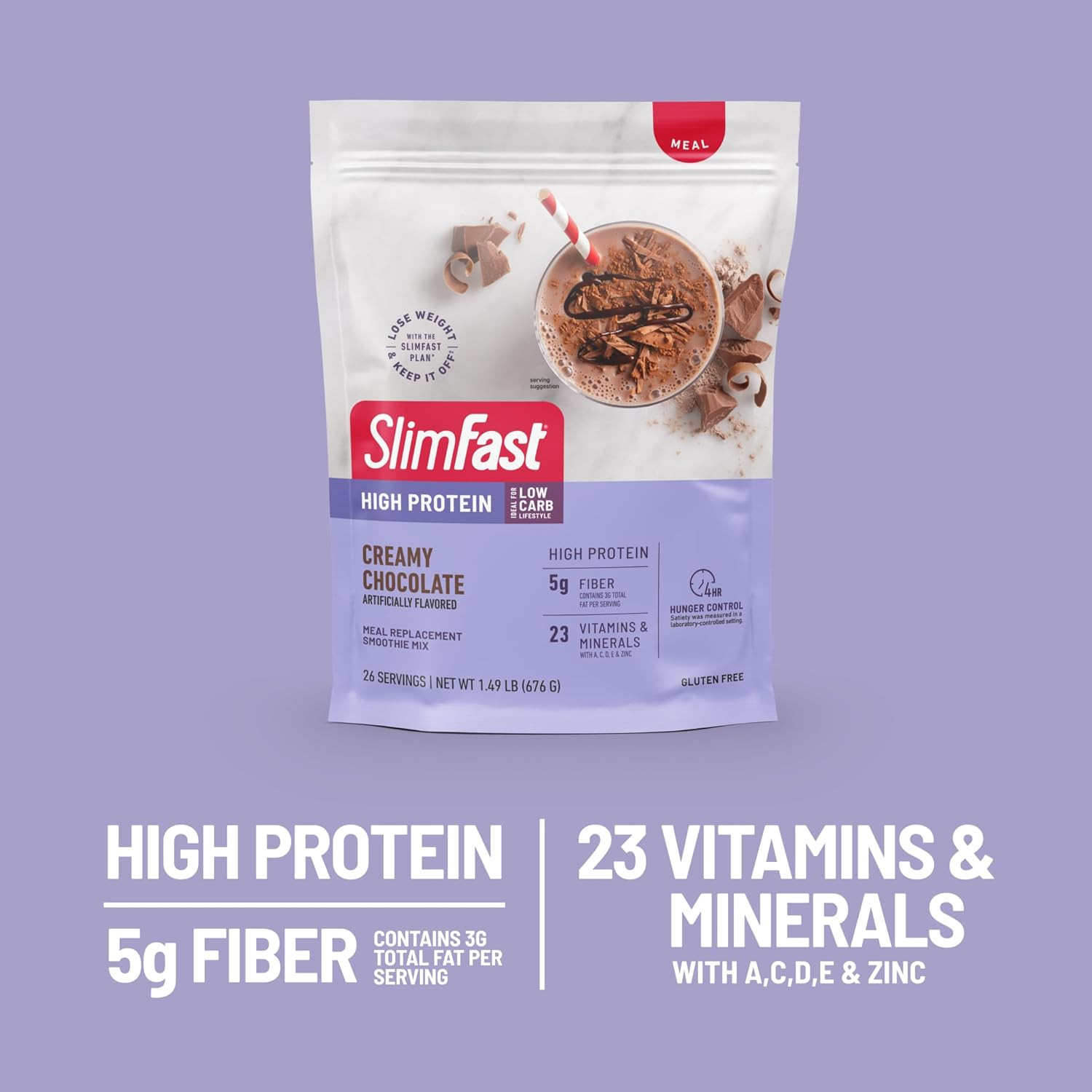 High Protein Meal Replacement Powder, Advanced Nutrition Smoothie Mix with Vitam