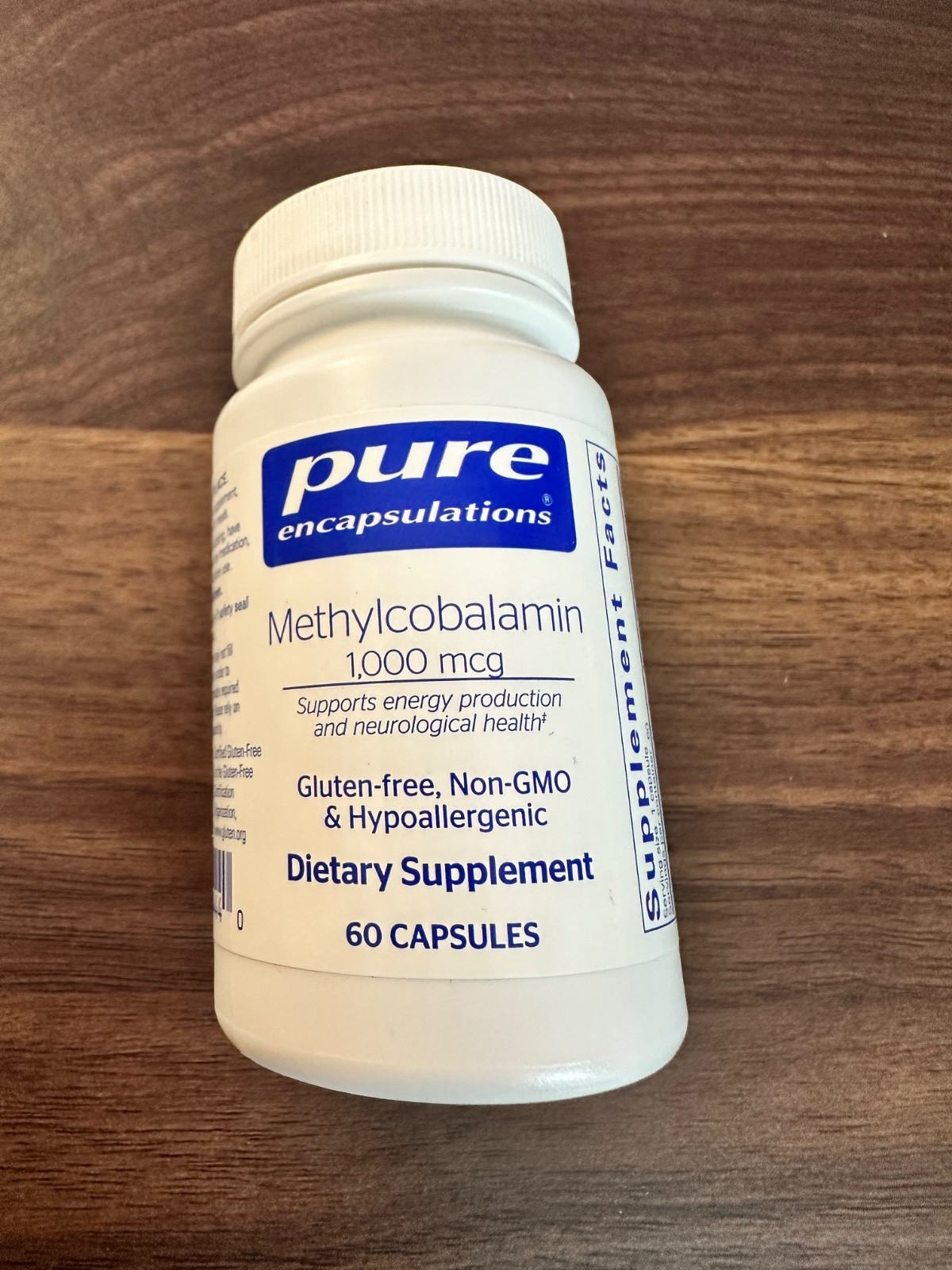 Pure Encapsulations Methylcobalamin 1,000 mcg 60 Capsules EXP 02/2027 and 07/27