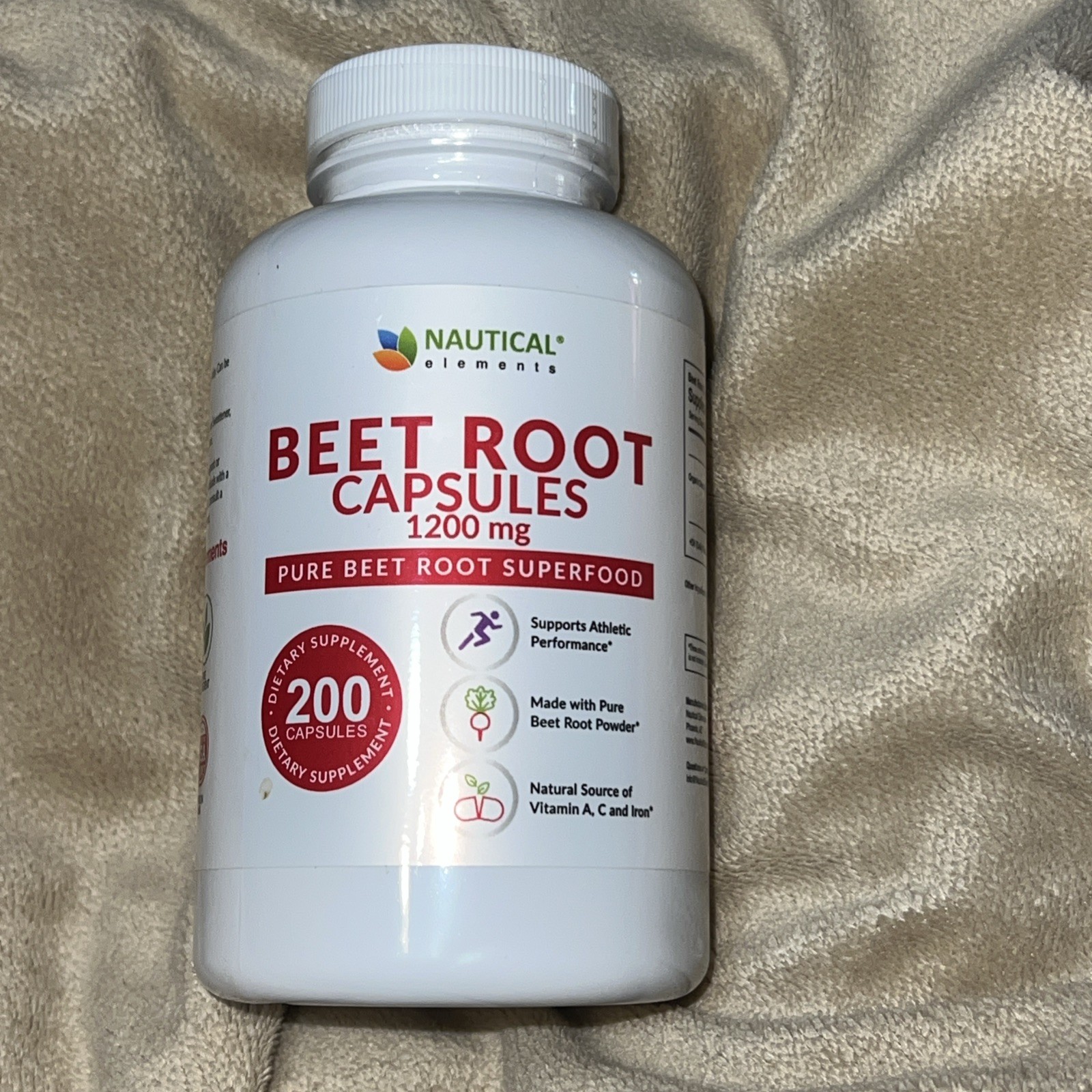 Beet Root Capsules – 1200mg Per Serving – 200 Beet Root Powder Capsules – New