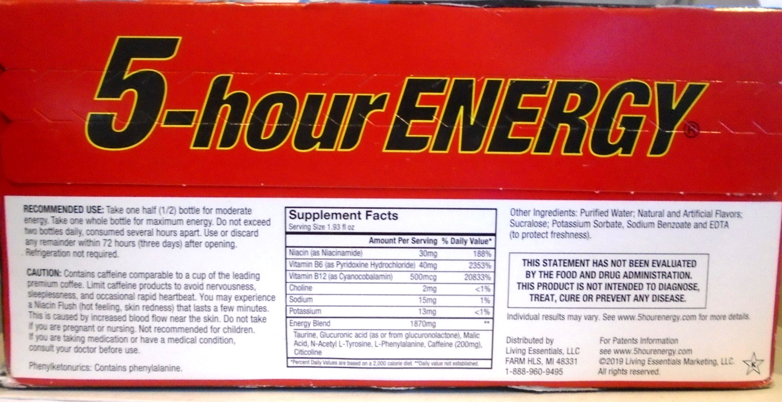 5-hour ENERGY Shot Regular Strength Grape Flavor 1.93 fl oz 10-Count